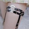 Fashion Punk Leg Garter Thigh Harness Belt For Women Teens With Metal Rivet Studded Cosplay Event Costume Accessory