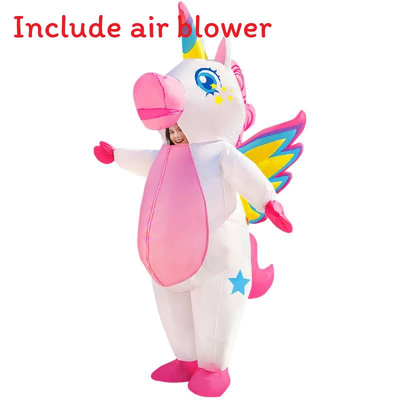 Clown Shark Flamingo Pig Koala Animal Inflatable Suit Cosplay Party Halloween