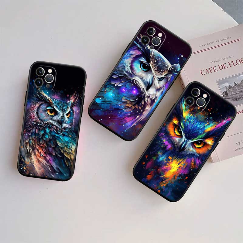 NH14 Cartoon Art Eule Handyhülle für OPPO A40 A60 A80 A15 A16 A16K A12 A17 A17K A54 A54S A53 A53S A55 A56 A57 A98 F23