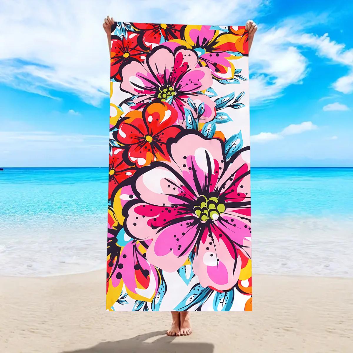 

1pc Ultra fine fiber beach towel, quick drying absorbent bath towel, multi-functional towel for beach swimming and sports W30*H60(CM)
