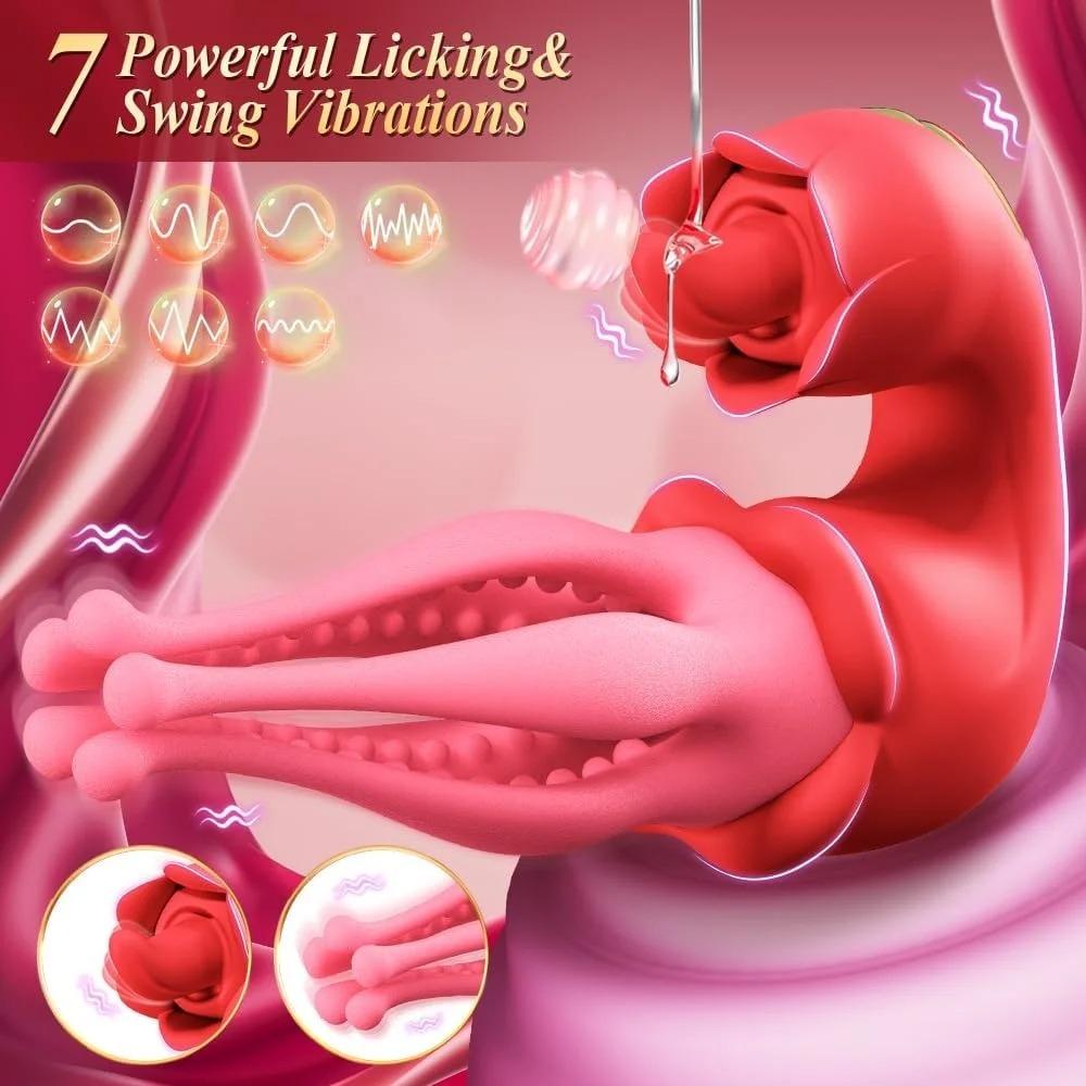 3-in-1 Waterproof Clitoral G-Spot & Nipple Vibrator - Enhanced Oral Stimulation Toy for Female Orgasm (Quick Charge)