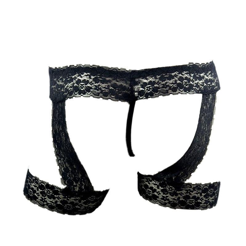 Men's sex underwear sexy transparent lace pocket flat foot leggings men's sex underwear