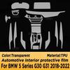 For BMW 5 Series G30 G31 2018- Car Center Console Dashboard Navigation TPU Anti-scratch Transparent Protect Repair Car Film