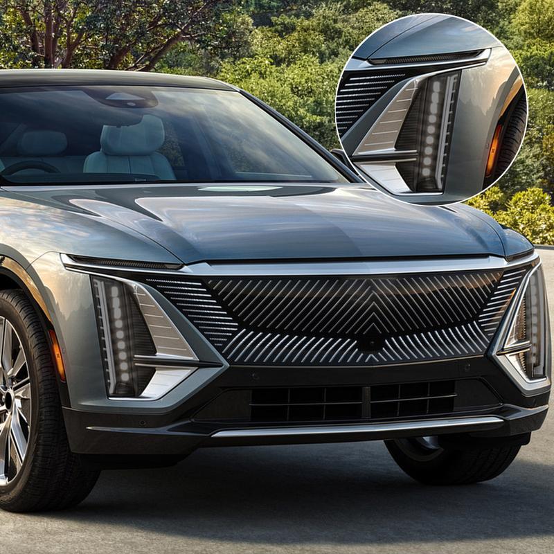 For Cadillac LYRIQ 2022-2026 Smoke Black High-Gloss Pre-Cut Headlight Protection Film TPU PPF Anti-Scratch Car Vinyl Wrap Kit