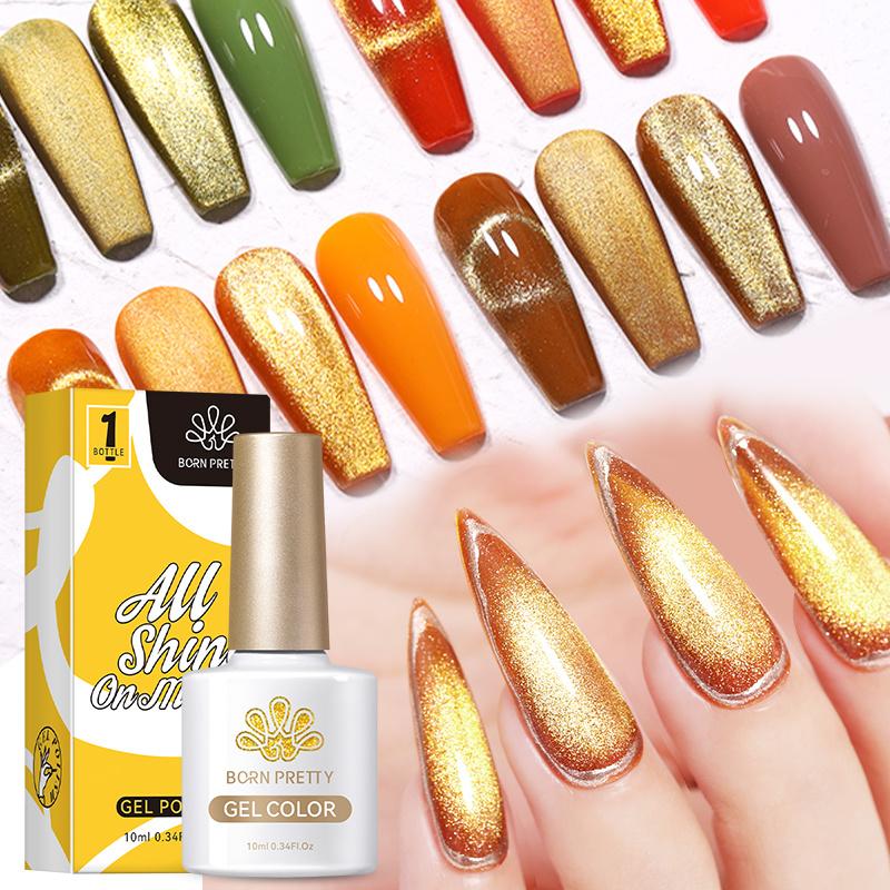 

BORN PRETTY 10 мл Cat Magnetic Gel Gold Snowlight Впитывание гель-лака для маникюра Салон гелей