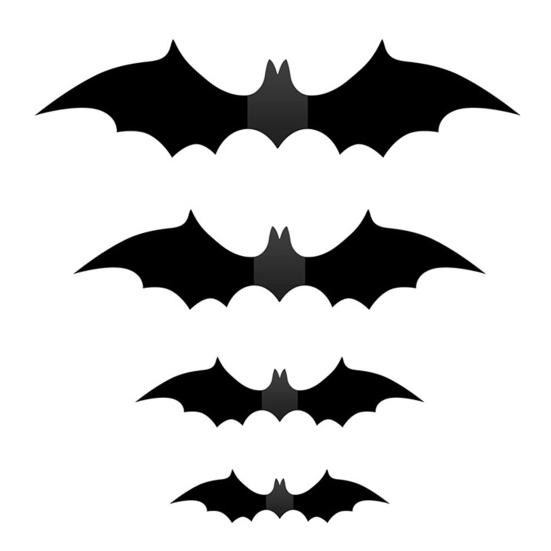 Halloween Bats Decorations Outdoor Indoor 3D Bat Stickers Horror Gothic Theme Paint-Safe Adhesive Waterproof Decals