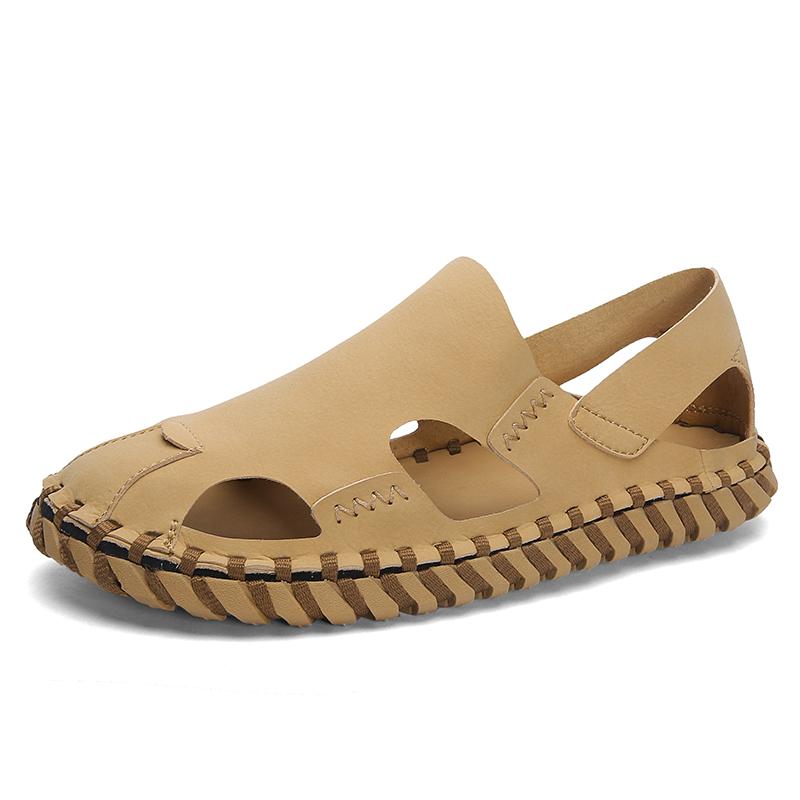 Baotou leather sandals new breathable lazy driving shoes casual leather shoes 38