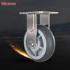 Heavy-Duty 6-inch Rubber Fixed Caster Wheel