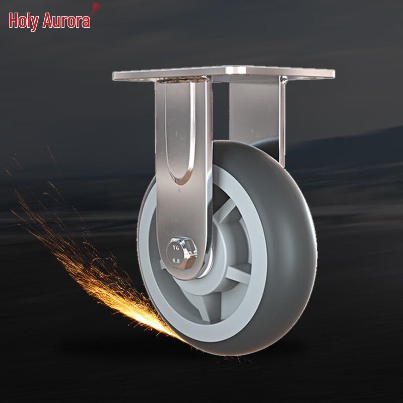 Heavy-Duty 6-inch Rubber Fixed Caster Wheel