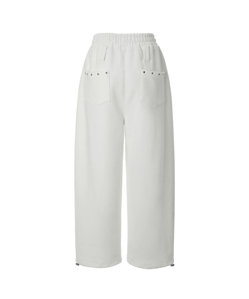 Kakipointeu Steel Stud Sweat Pants (White)