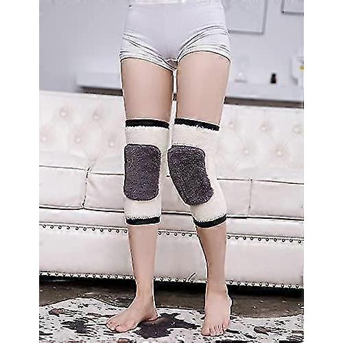 Men Women Thick Knee Warmer Winter Thermal Plush Lining Knee Braces Leg Warmer Sleeves Windproof Ski Cycling Knee Leg Wraps