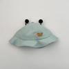 New Solid Color Baby Bucket Hat Wide Brim Breathable Toddler Sun Hat Lightweight Cartoon Design Kids Panama Hat Unisex