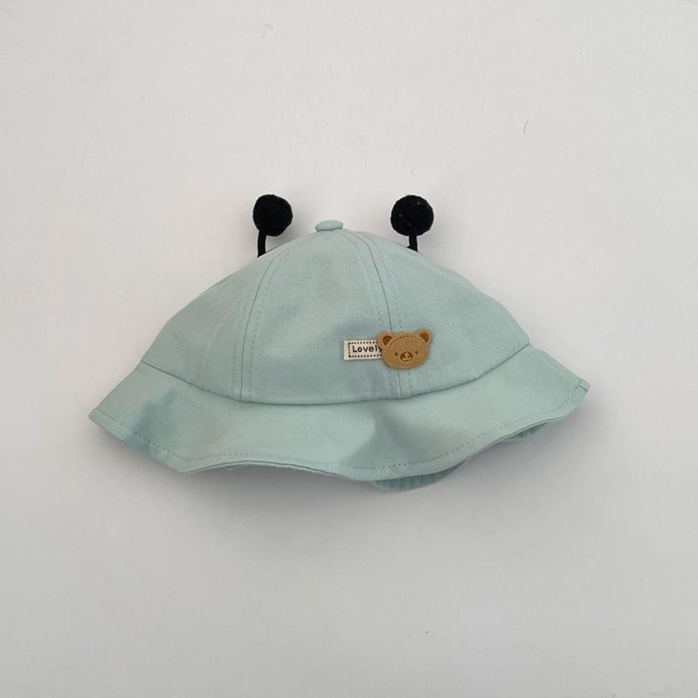 

Solid Color Toddler Sun Hat Cartoon Design Kids Panama Hat Cute Baby Bucket Hat Summer Season зелёный