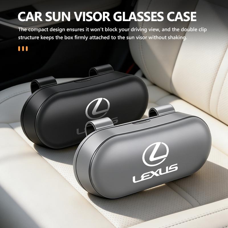 Car Sun Visor Sunglasses Glasses Case Glasses Holder Clip Box For Lexus CT ES GS NX IS250 RX350 IS200 LX570 UX250h CT200h AEU1