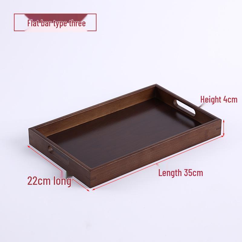 Bamboo & Wood Rectangular Tea Tray: Portable Serving Tray for Home, Restaurant, Hotel, Bread, Confinement, or Barbecue.