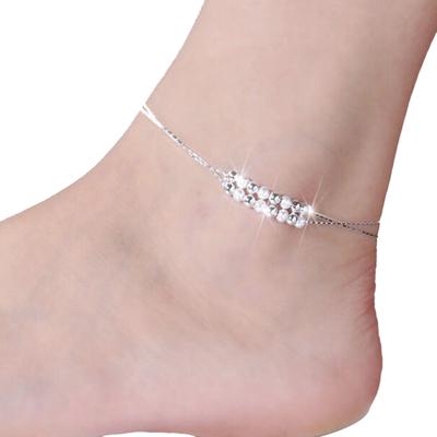 Womens Ankle Bracelet Silver Gold Plated Sterling Anklet Foot Chain Beach Beads