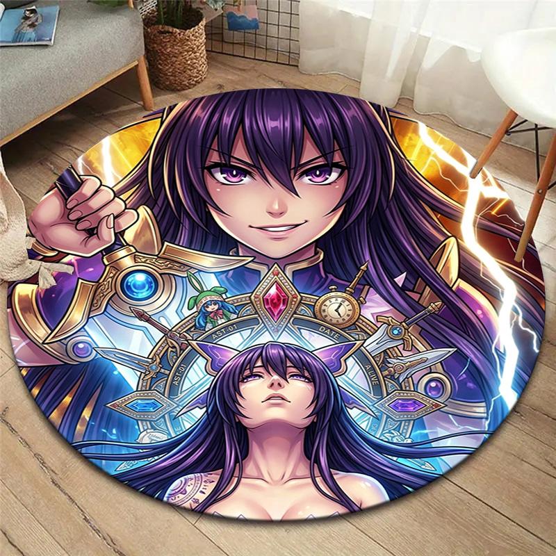 Date Live Round Area Rug Carpet Rug For Living Room Bedroom Sofa Playroom Decor Nonslip Floor Mat