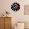 2D Wall Clock for Hanging, Decoration with Easily Readable Large Numerals, Suitable Living Room,