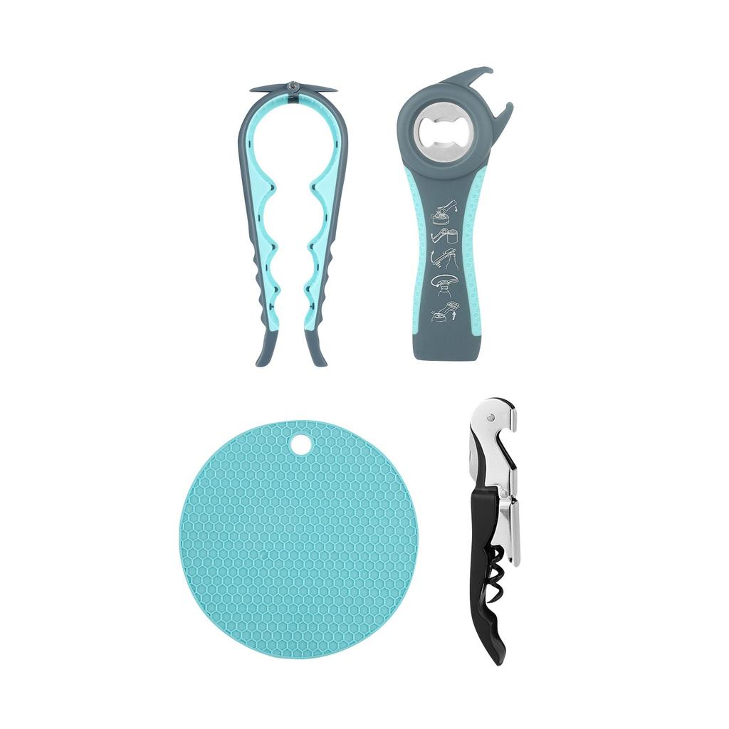 Dosenöffner Set 5-in-1 Bierflaschenöffner Flaschenöffner Küchenverschluss Twister 4-in-1