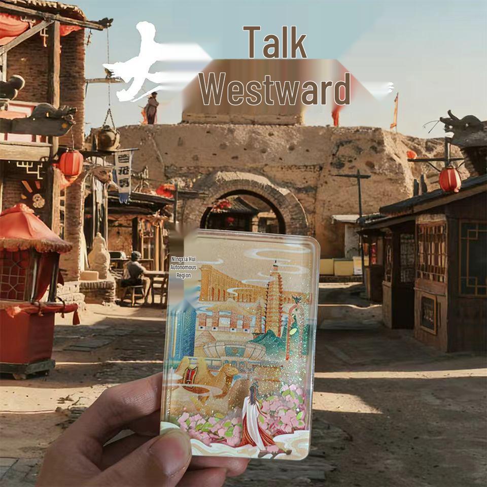 Ningxia Scenic Acrylic Magnetic Refrigerator Sticker - Cultural Tourist Souvenir