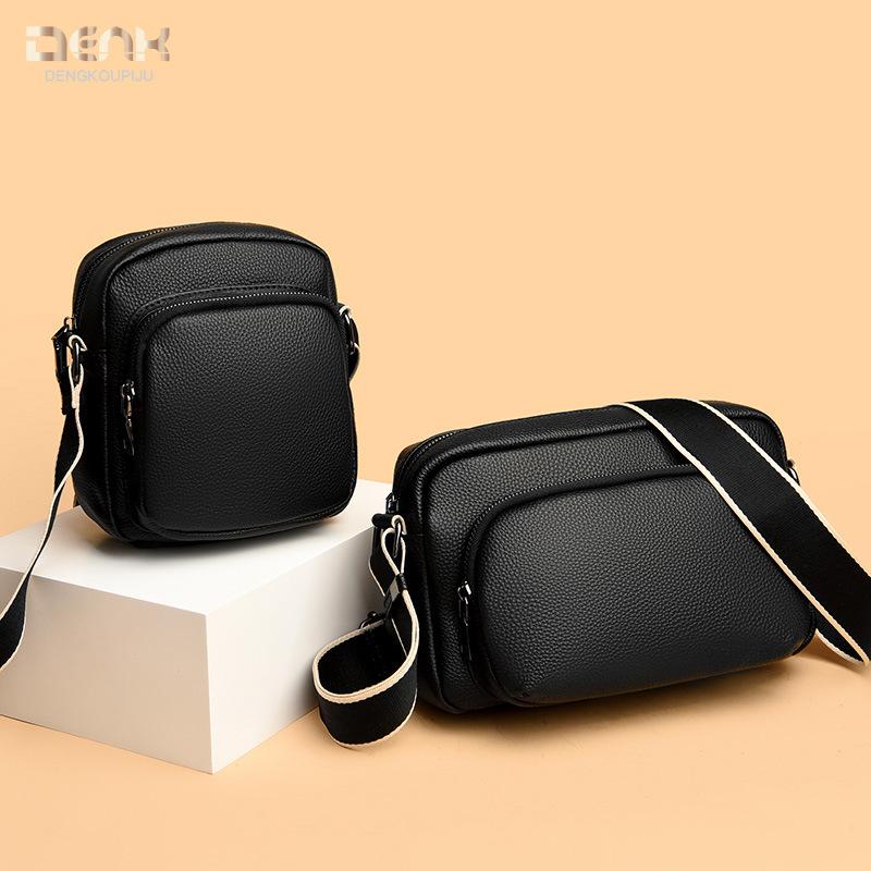 Leather women's bag new soft leather shoulder messenger bag first layer cowhide small square bag