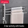 304 Stainless Steel Rotating 3-Bar Towel Rack