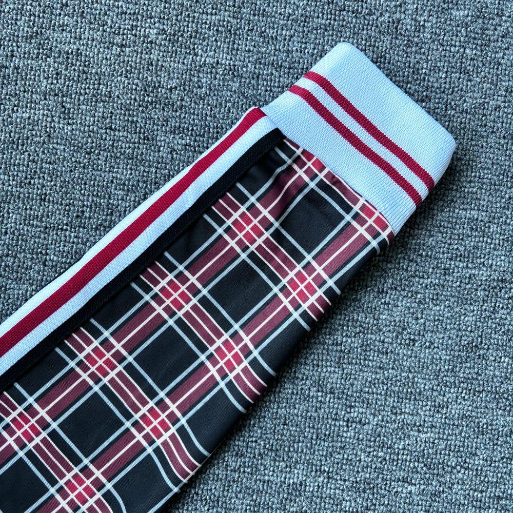 2024 Podzim/Zima Nový módní trend Ležérní set pro muže Evropský a americký Kostkovaný Módní kabát Sportovní kalhoty se zesíleným sametem