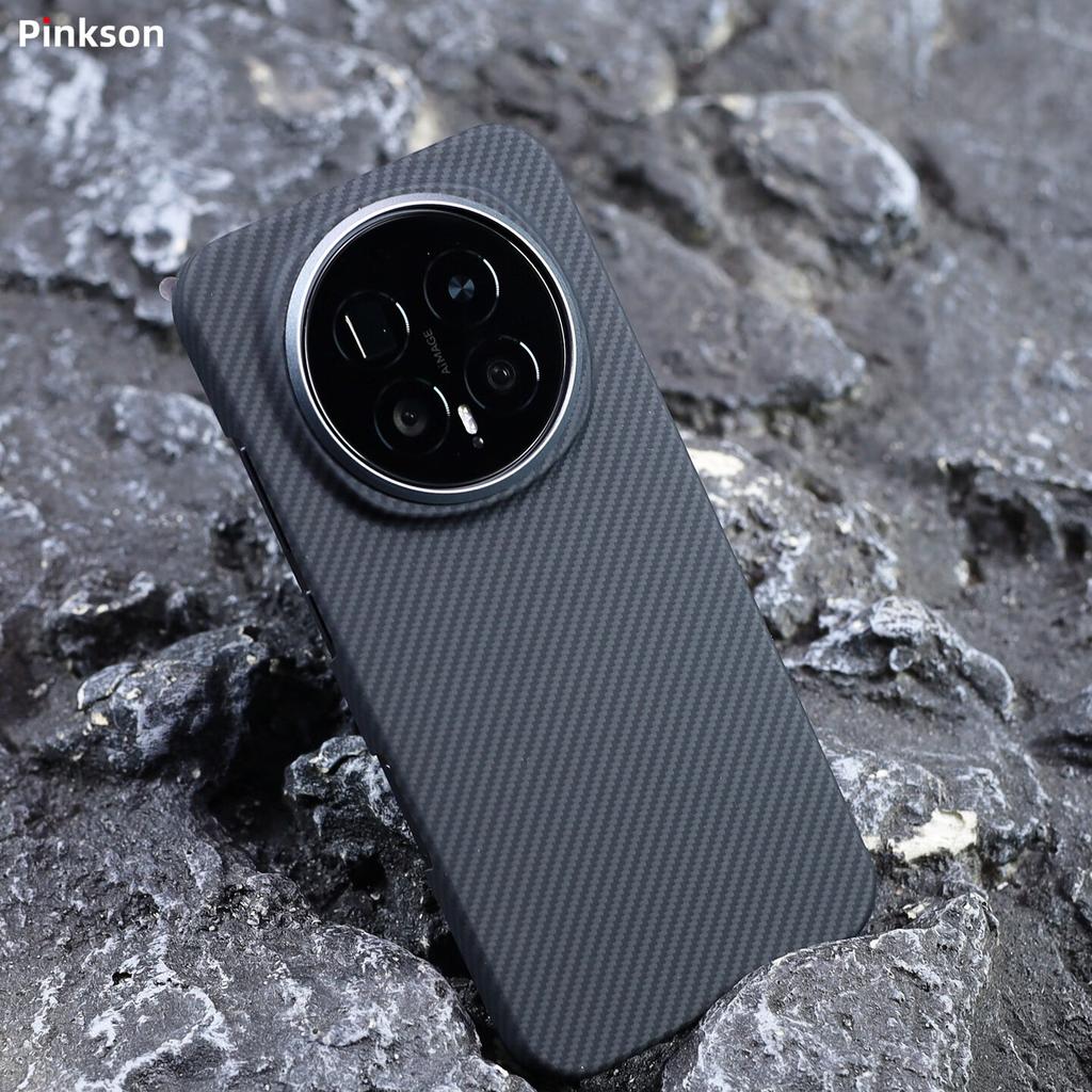 Pinkson Honor Magic8 Case Fine Texture 600D Non-Magnetic Lightweight Kevlar Aramid Carbon Fiber Pattern Cooling Trendy Business Simple Phone Case