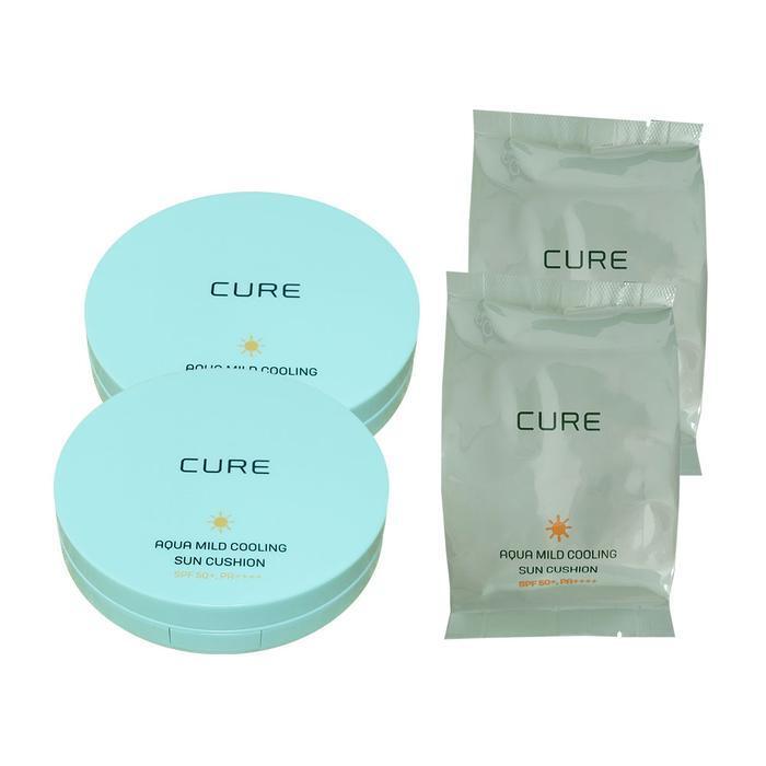 

[Kim Jeong Moon Aloe] Cure Aqua Mild Cooling Sun Cushion 25g (SPF50+) [2 main products + 2 refills] 1 set SF (10432691)