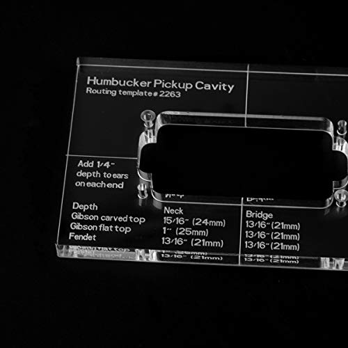 Musiclily Pro Humbucker Pickup Cutting Acrylic Template for Electric Guitar Body