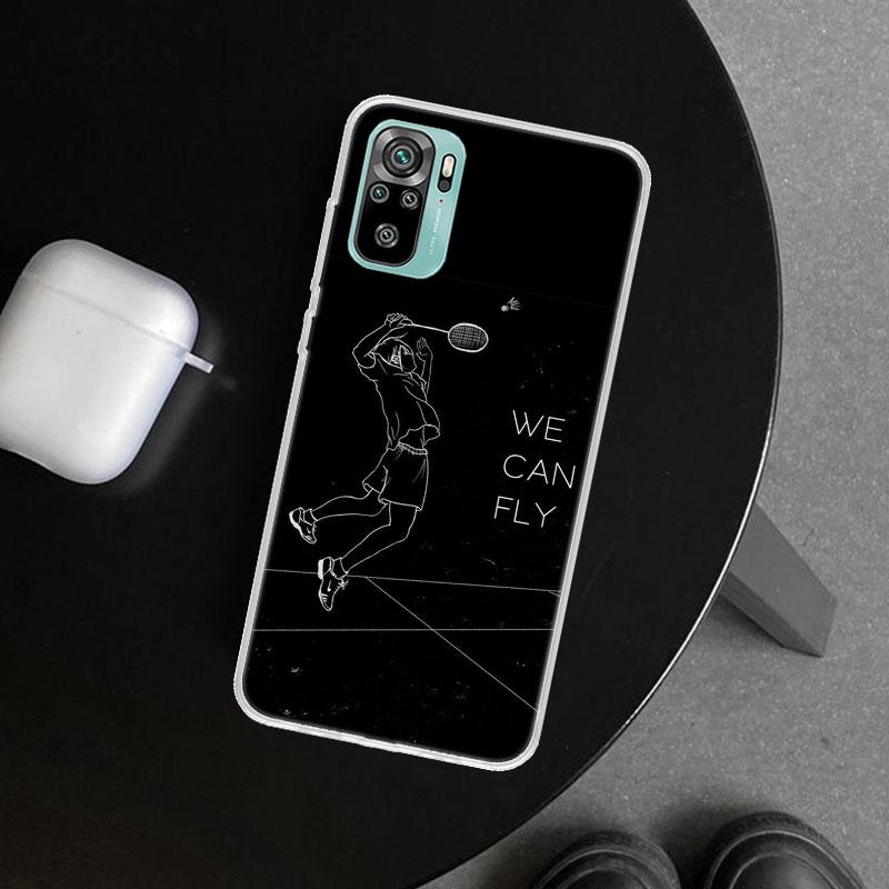 Badminton Sport Phone Case Cover for Xiaomi Redmi Note 15 14 13 12 11 Pro Plus 14S 12S 11S 11T 11E 10S 10 Customized Fundas Redm