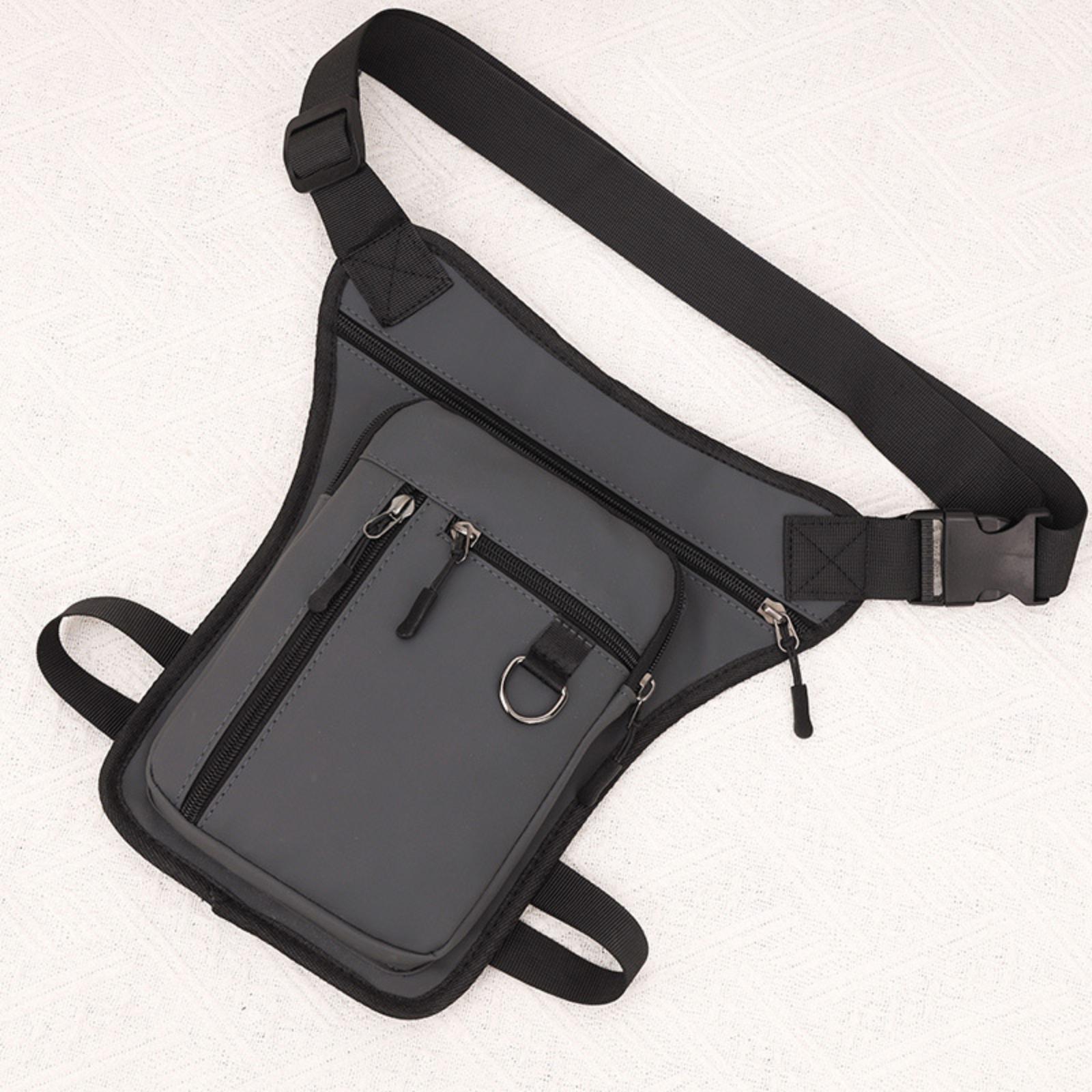 Men s Waterproof Waist Leg Bag Multifunctional Shoulder Crossbody Bag Outdoor Casual Sports Leg Pouch Adjustable Strap One Size