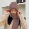 Women's Hat Scarf Combo Knitted Hats Versatile for Autumn and Winter Outdoor New Winter Knitted Hats