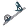 1x Stainless Steel Universal Bevel 180 Degree Angle Combination Square Protractor Ruler Set