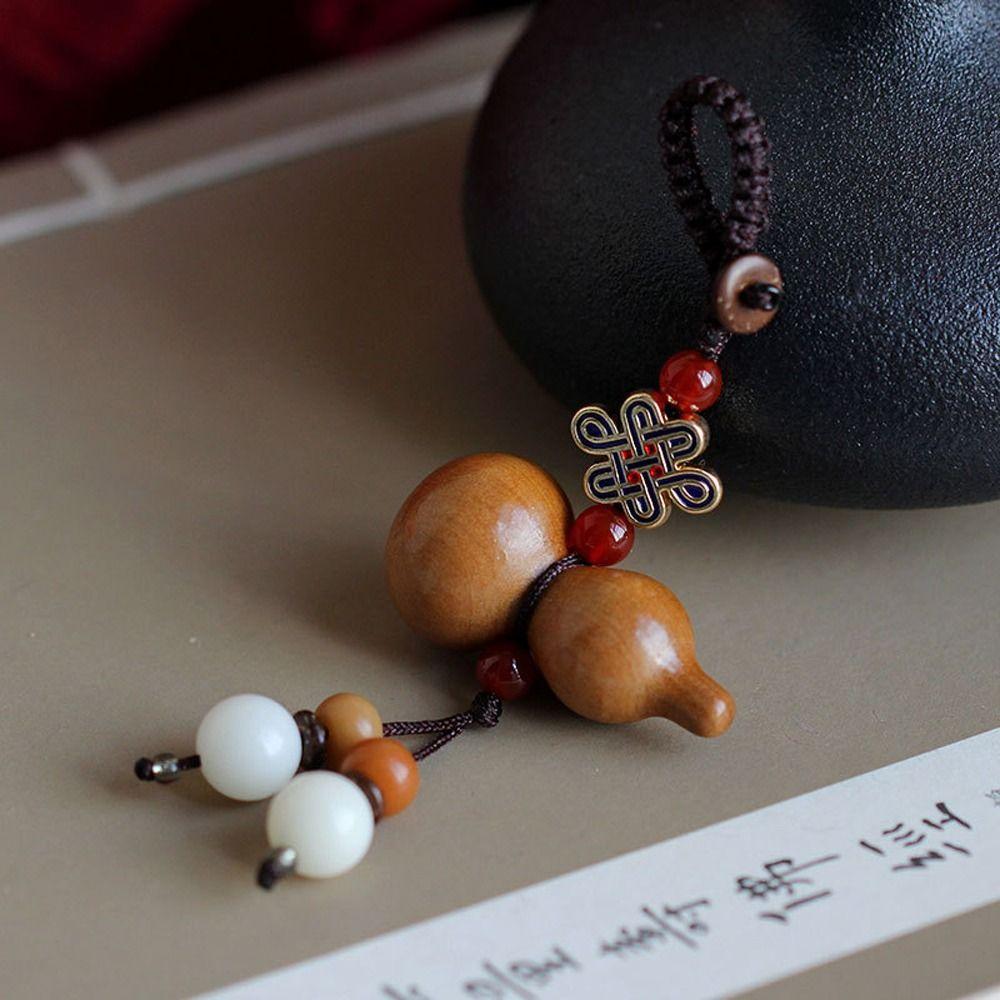 

Key Key Decorations Attract Good Luck Wood Backpack Ornaments Korean Key Chains Gourd Bag Pendants