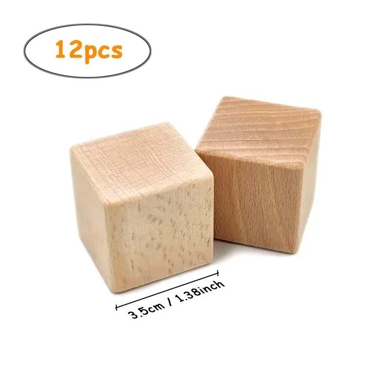 

2-5cm Unfinished Blank Wood Cubes, Solid Smooth Wooden Blocks Ideal for DIY Painting Projects Home Decor and Artworks