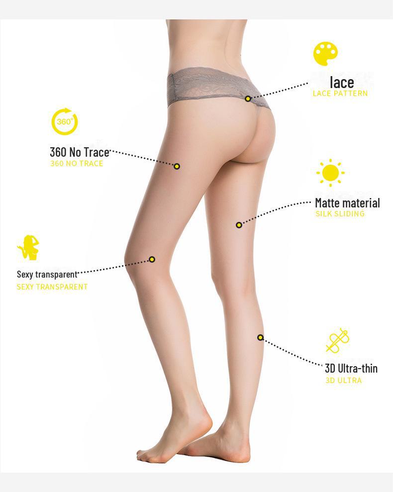 Qinghe 360 Seamless Lace Silicone Pantyhose: Cut-to-Fit Invisible Nude Stockings