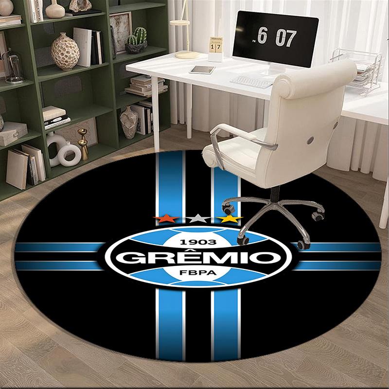 1PC round rug Fc Crest Design Printed Round Area Rug ,Rug For Home Office, Round Chair Rug, Decorative Carpet Fan gifts Christmas gift