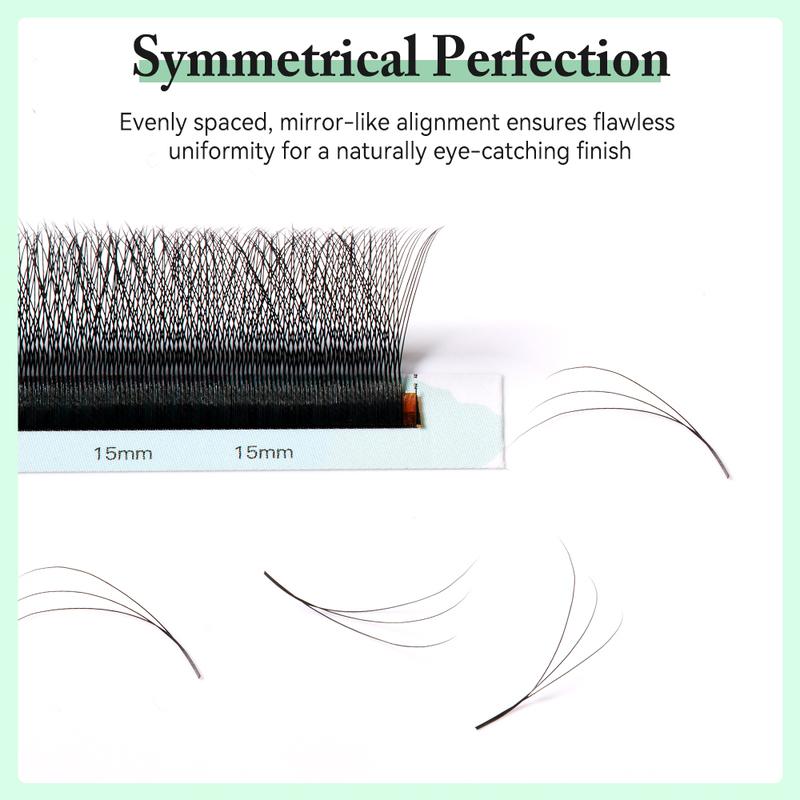 Yelix Smaller Opening 3D Lashes Narrow 3D W Shape Eyelash Extension Premade Volume Fan Lashes Natural Soft Eyelash