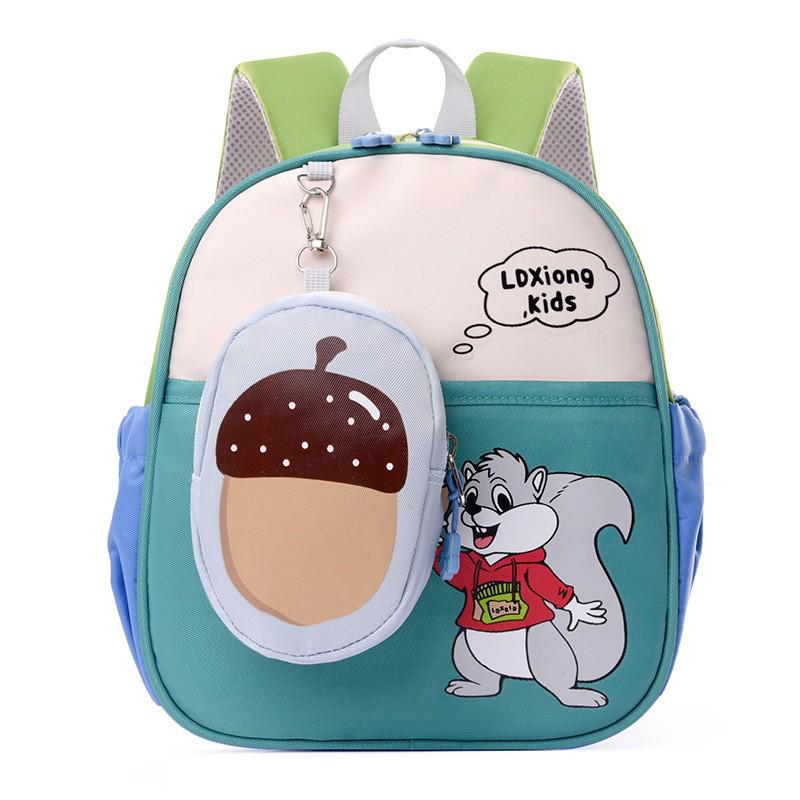 Милый детский рюкзак с мультяшной белкой – легкий, дышащий и очаровательный дизайн.