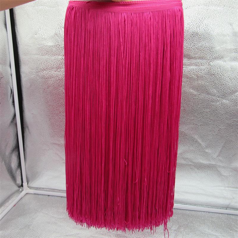 

50 см Полиэстер Бахрома Ряд Борода Кружево Платье для латиноамериканских танцев Сделай сам Танцевальный костюм Аксессуары Фонарь Кружево Украшение розы красного