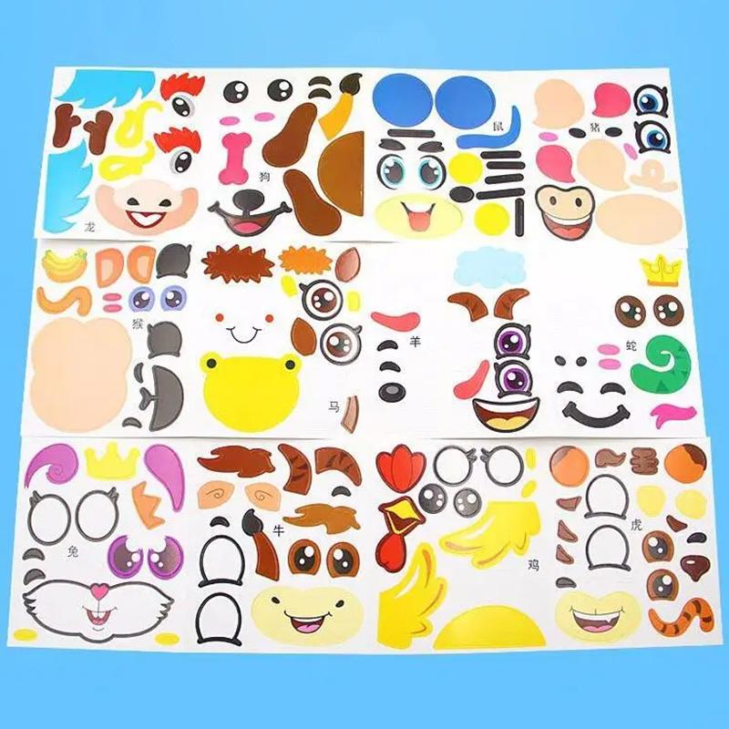 Children 3D DIY Handmade Paper Cups Sticker Material Kit 12pcs Whole Set Kids Kindergarten School Art Craft Educational Toys TMZ