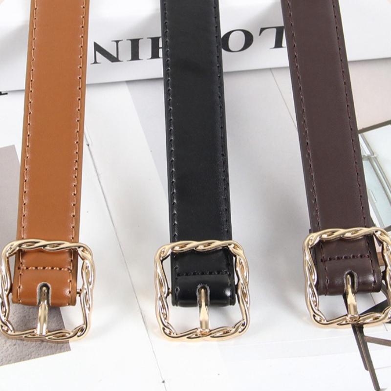 Korean-Style Women's Buckle NS-Style Minimalist Belt Trendy and Fashionable Casual and Everyday Pin-Buckle Denim Belt for Women