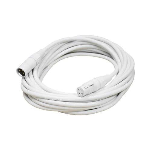 Audio 2000s E80125 XLR Male To XLR Female 25ft White Microphone Cable
