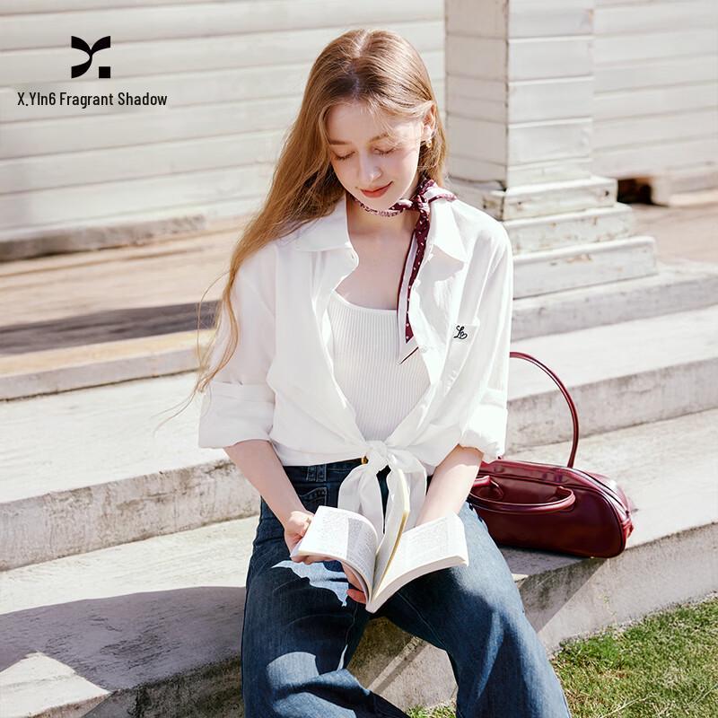 Women s Elegant Long-Sleeve Lapel Shirt M