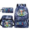 ONE PIECE Luffy Peripheral Student School Bag Three-piece Youth Backpack Shoulder Bag Pencil Case