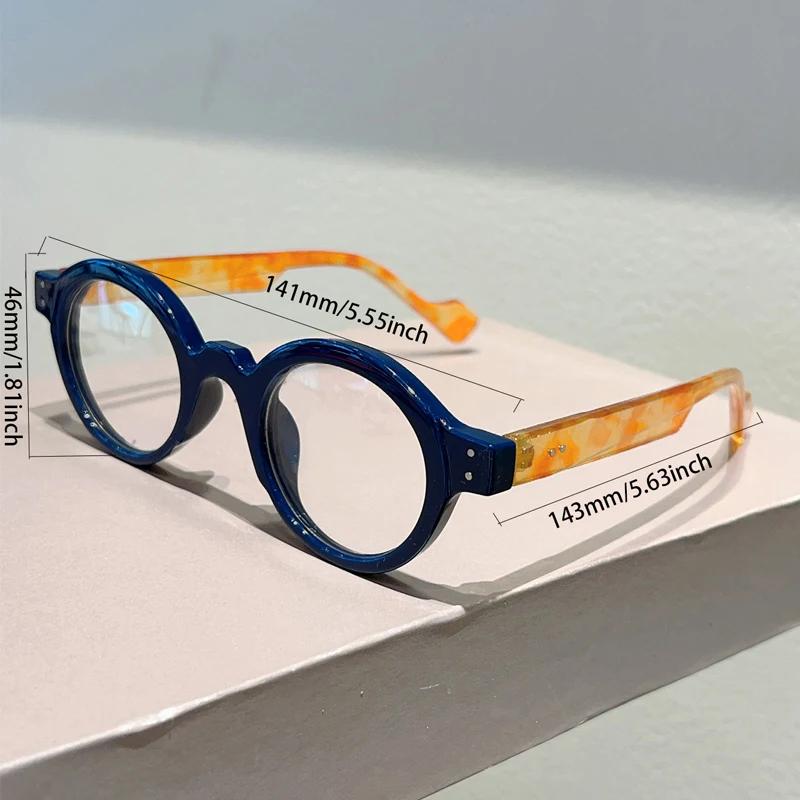 Vintage Round Optical Frames Men  New Fashion Blue Light Blocking Glasses Women Trendy Chic Brand Design Eyeglasses