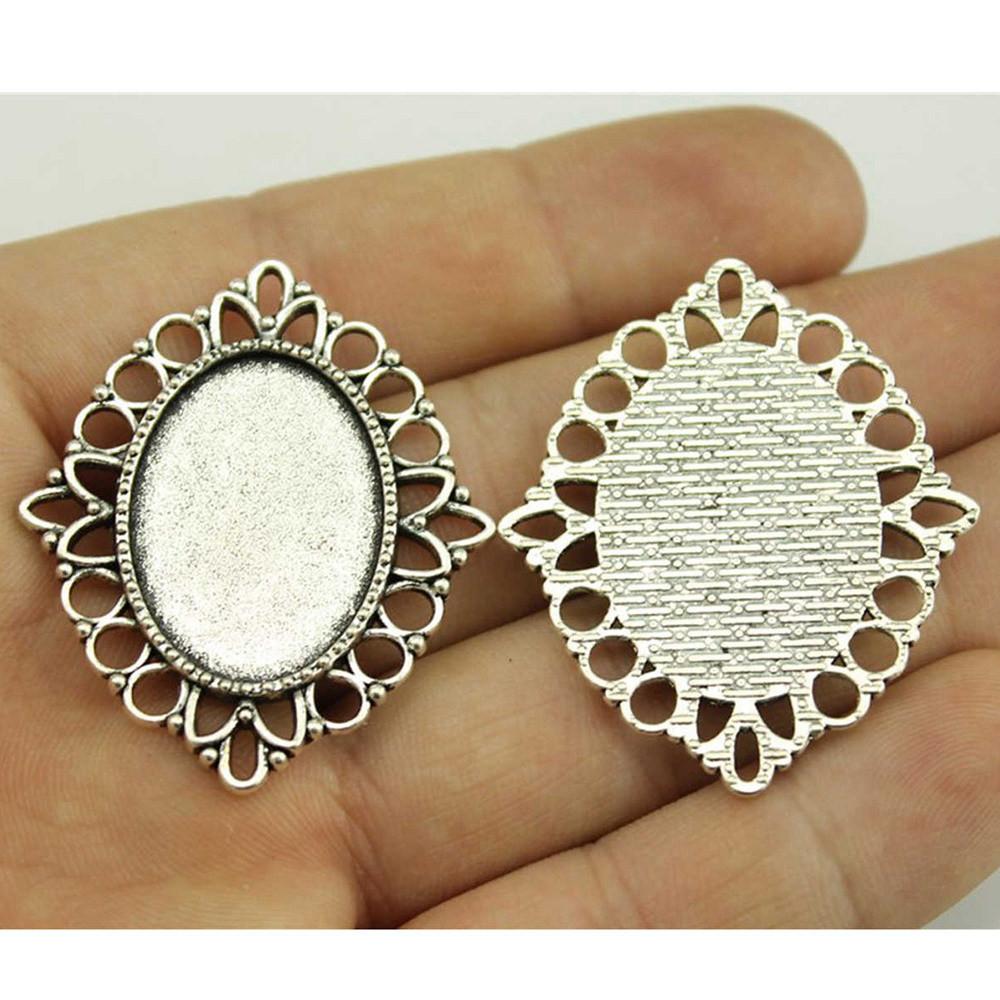 Owalna szklana baza kaboszonowa, oprawa, ramka pasująca 18x25mm 13x18mm, akcesoria, części, męska biżuteria, masywna, oryginalna dla Ciebie