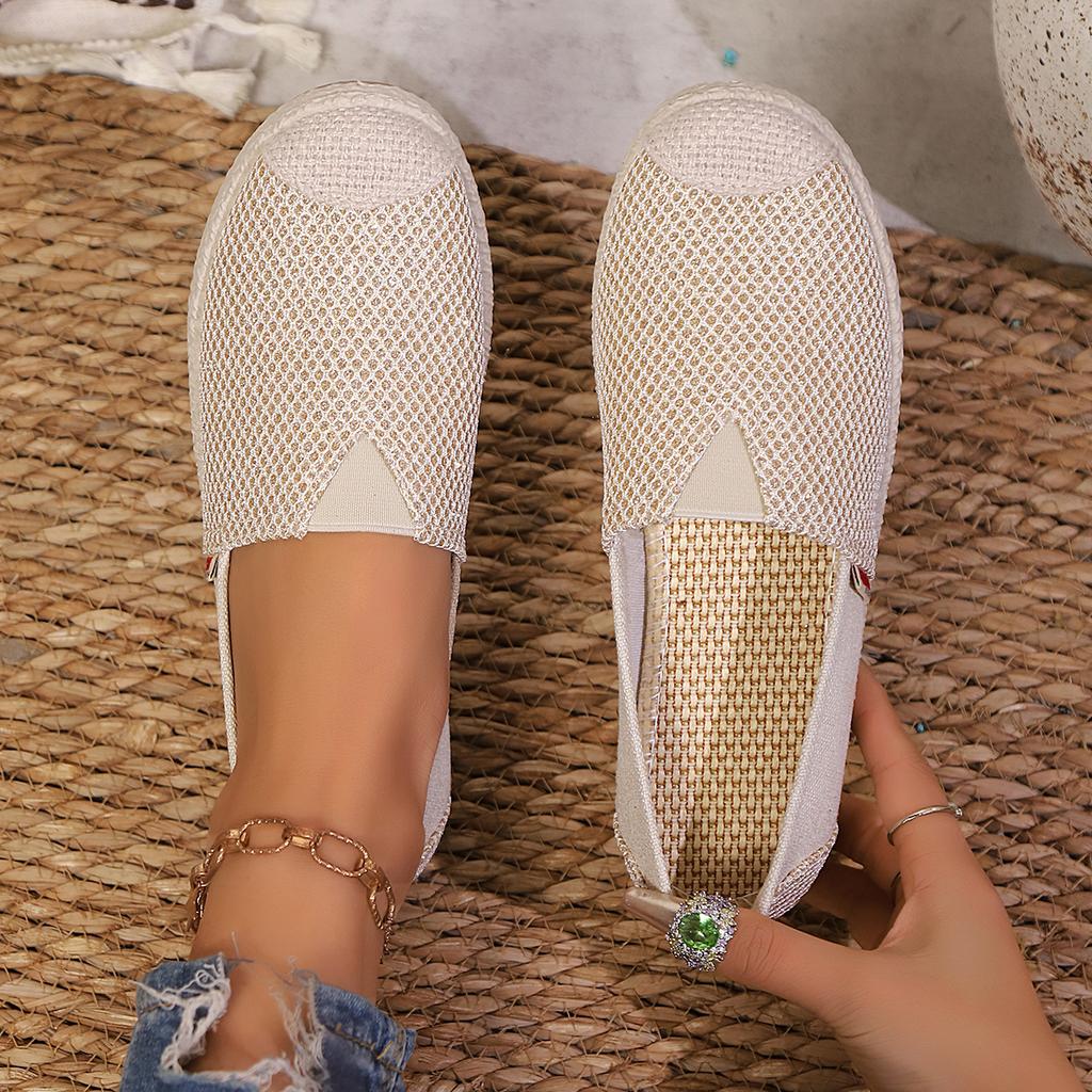 Women Flats Summer New Canvas Shoes Breathable Casual Loafers Slip-On Graffiti Espadrilles Flat Sneakers Women Zapatos De Mujer