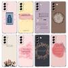 Phone Case For Samsung Galaxy S24 Ultra S23 FE S22 S20 S21 5G S10 S9 Plus S10E S8 Silicone Clear Lyrics Quotes Islamic Cover